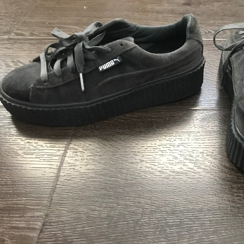 Puma Creeper Velvet Platform Sneakers